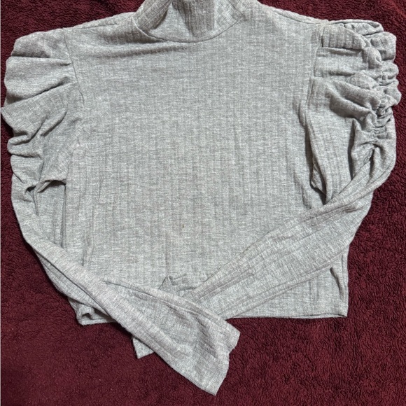Women 2 piece crop top grey matching set - Picture 4 of 7